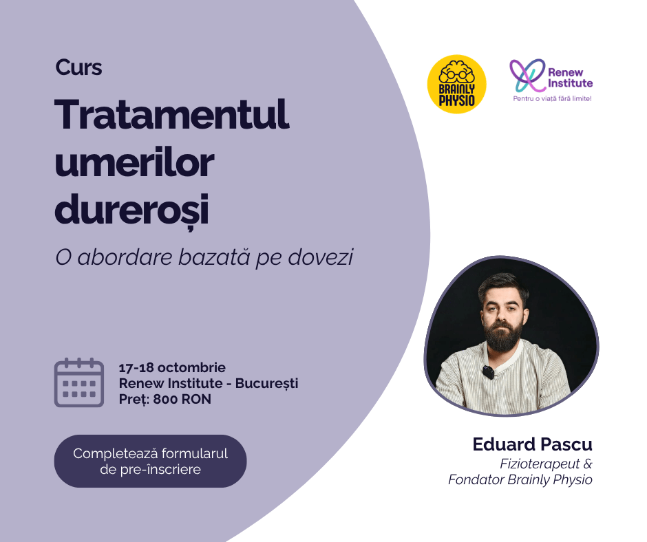 Tratamentul umerilor dureroși – 17-18 octombrie&nbsp;2026